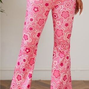 Pink Floral Patterned Pants